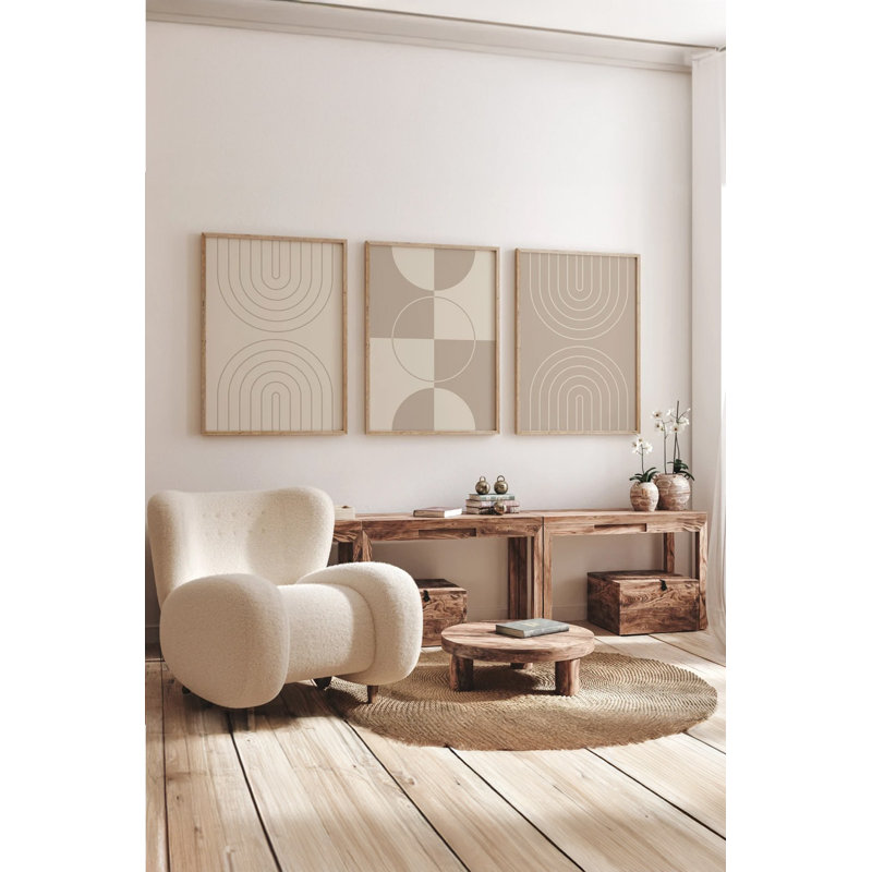 Peinture décorative en panneau de fibres à densité moyenne (3 pièces)