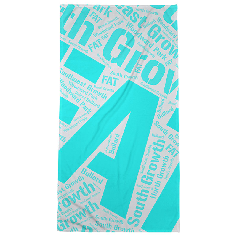 Bath Towel, Cyan, Microfiber, Fresno