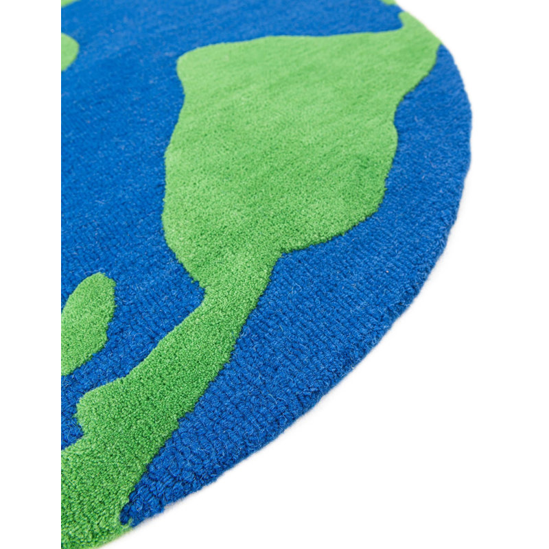 Tapis en laine pour enfants Unique Loom Earth Playtime, Rond 5 pi 1 po