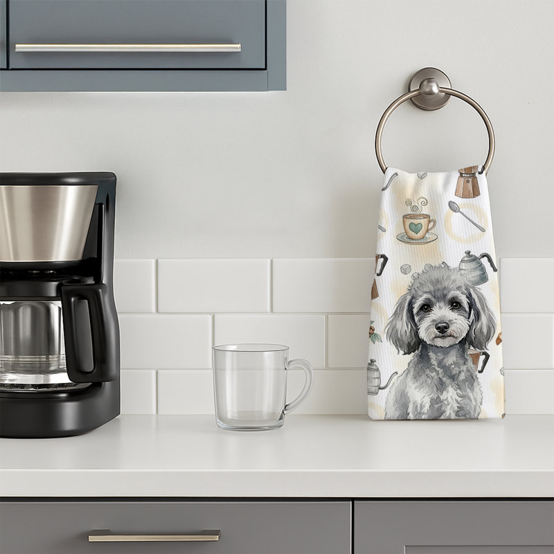 Serviette de cuisine Toy, Jouet caniche argenté
