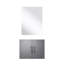 24 po L x P 22 po. Meuble-lavabo gris foncé avec miroir - Vaste espace de rangement entièrement assemblé pour la salle de bain-121054694