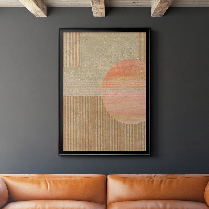 Adobe Sunrise II, toile encadrée de qualité supérieure - prête à être accrochée, H 42,5 po x l 30,5 po x P 1 po, Cadre noir