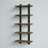 Rundell 20" Wide Rustic Industrial Solid Wood and Metal Frame Wall Mounted 5 Tiered Shelf