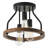 3-Lamp matte black dimmable circular ceiling light