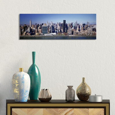Buildings On The Waterfront, Manhattan, New York City, New York State, USA - Wrapped Canvas Panoramic Print