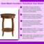 Table d'appoint ronde avec plateau et tiroir-254781034