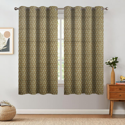 Linen Eyelet Curtain Stylish Window Drape for Home- Tulsi Buti