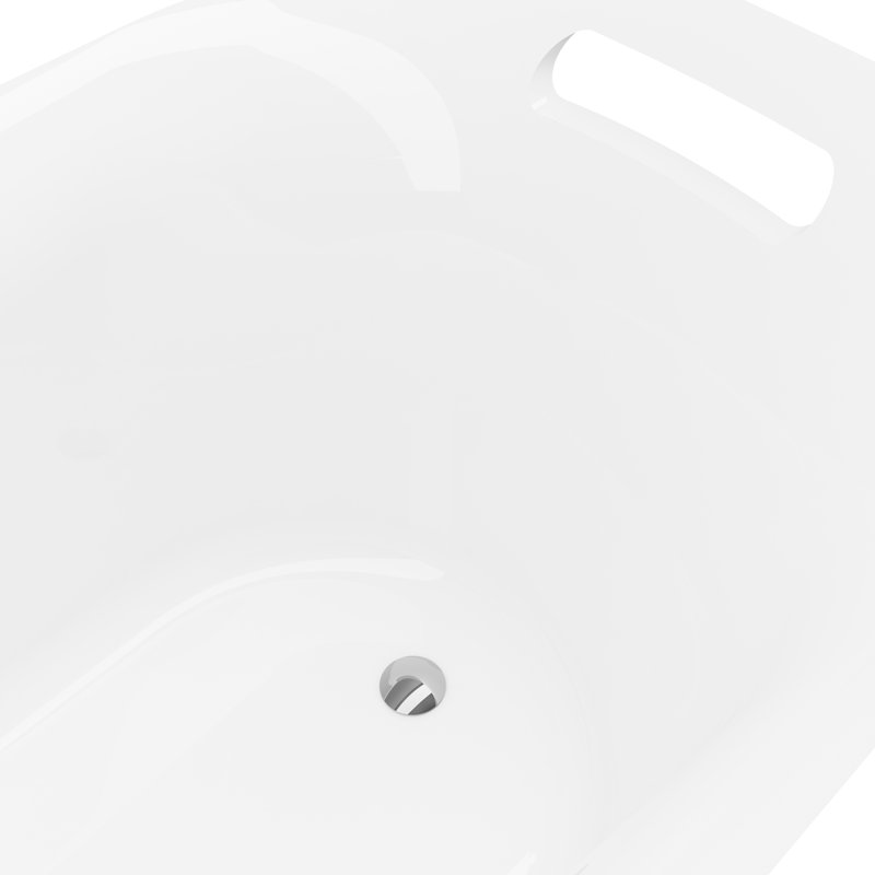 Moab 63.75'' x 27.38'' Freestanding Soaking Acrylic Bathtub
