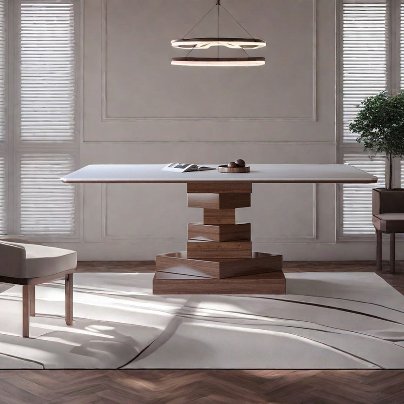 Table d'appoint Mid-Century, H 29,5 po x L 63 po x l 31,5 po