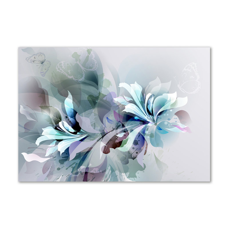 Abstraction Flowers - Wrapped Canvas Print