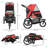 3 Big Wheels Foldable Cat Stroller With Adjustable Canopy-205718656