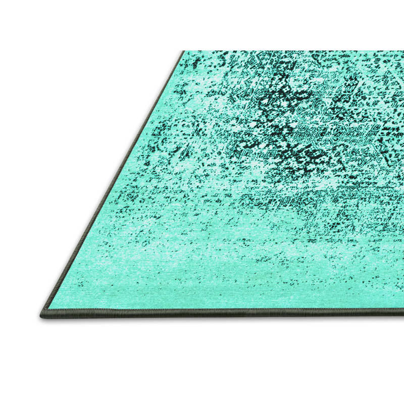 Tapis oriental en laine et polyester tissé à la machine Darlis, Rectangle 8 pi x 12 pi