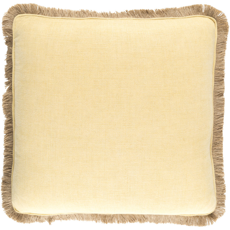  Throw Pillow Cover, 20" H x 20" W x 0.25" D, Yellow\Brown