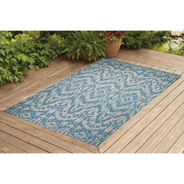 Union Rustic Starnes Turquoise Indoor/Outdoor Rug | Wayfair