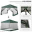 Tente à auvent inclinable avec filet Outsunny-112831249