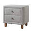 Table de chevet 2 tiroirs Grey Boucle