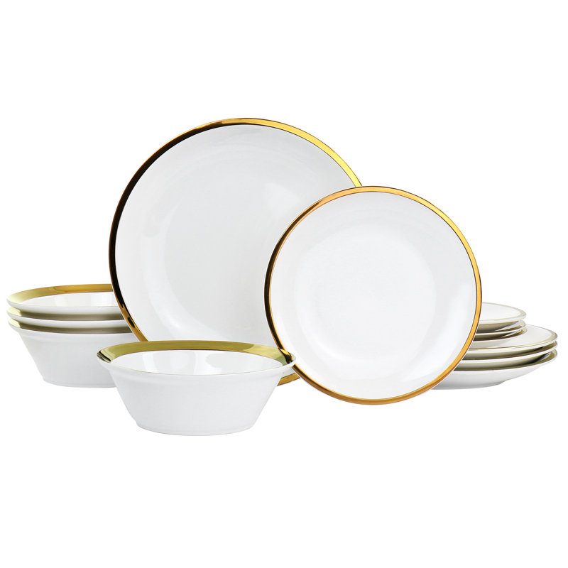 Amagine Ceramic Dinnerware Set 12 Piece - Service for 4