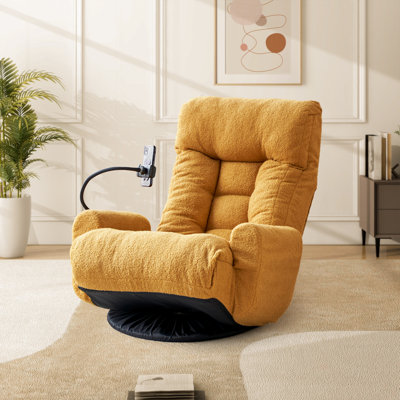 Tête et taille réglables, chaise de jeu, chaise longue dans le salon, fauteuil pivotant à 360 degrés, chaise de loisirs à siège rotatif