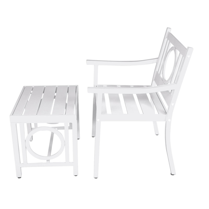 Grammercy Outdoor Chair And Side Table - White