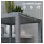 Table de salle à manger extensible pour l'extérieur, table de patio à cadre en aluminium de 41 à 83 po avec plateau en acier effet bois, table de patio extensible rectangulaire pour 6 à 8 personnes, gris foncé
