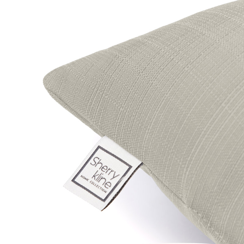 Reversible, Knife Edge Pillow With Stitched Closure, Sand