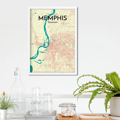 Memphis City Map - Unframed Graphic Art