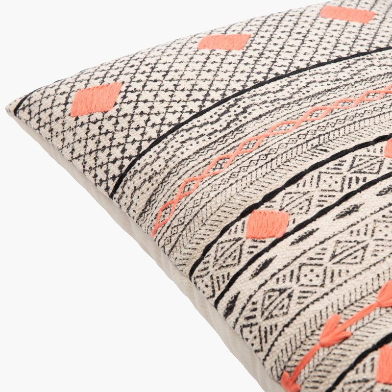Zoya Embroidered Cotton Pillow Cover