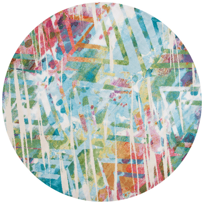 Tapis abstrait Ofrath 300 Performance, Rond 6 pi 7 po
