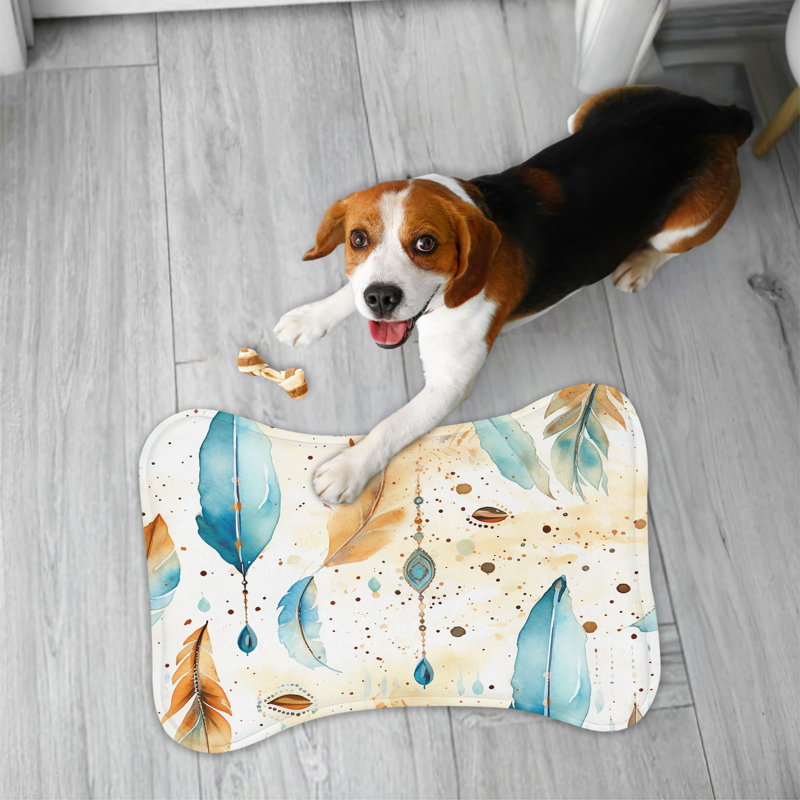 Colorful Chic - 1 Piece Bone Shape Feeding Mat