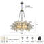Lustre rond en cristal véritable 31,5 "K9-1385962260