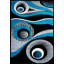 Tapis abstrait turquoise / gris / noir Mccampbell-35991686