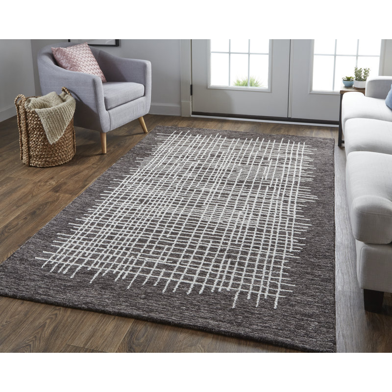 Norvan Wool Abstract Indoor Rug, Rectangle 9' x 12'