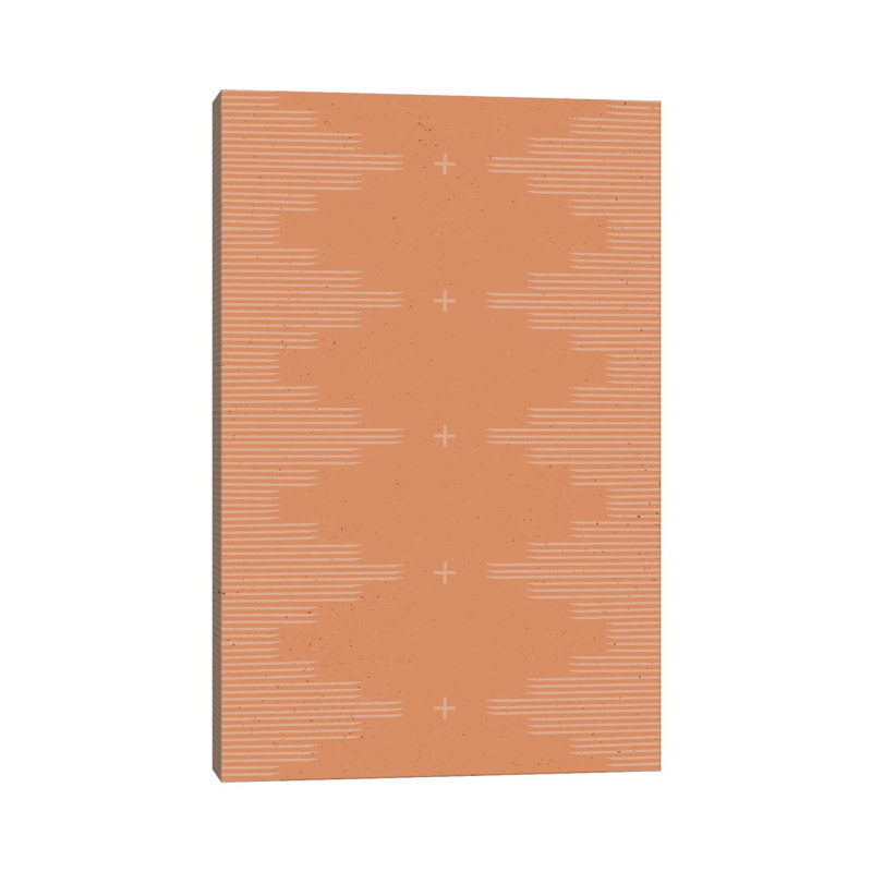 «Southwestern Minimalist In Terra Cotta» par - Toile tendue, H 18 po x l 12 po x 1,5 po