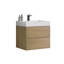 Commode murale de salle de bain - Chêne naturel 61 cm (24 po) - Rangement à chaussures décoratif et silencieux