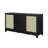 Sheridan 59" Mid-Century Modern Sideboard with 4 Adjustable Shelves and 3 Drawers in Black-91028875