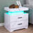 Khuram 2 - Drawer End Table Set with Colorful LED Light and USB Power Ports