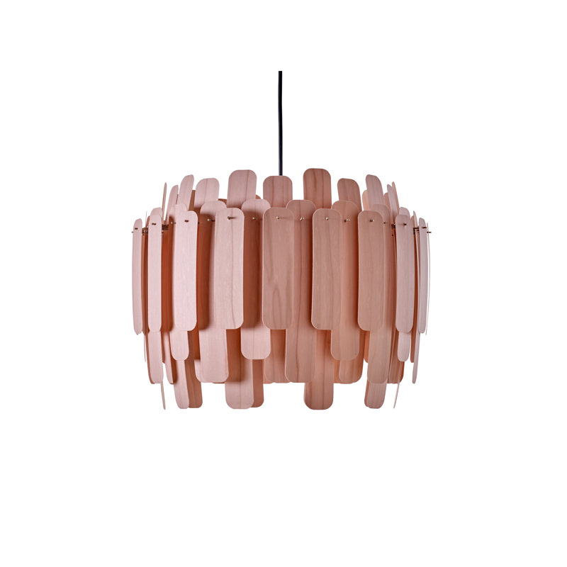 Maruja 1 - Light Pendant, Pale Rose, Matte Black, E26