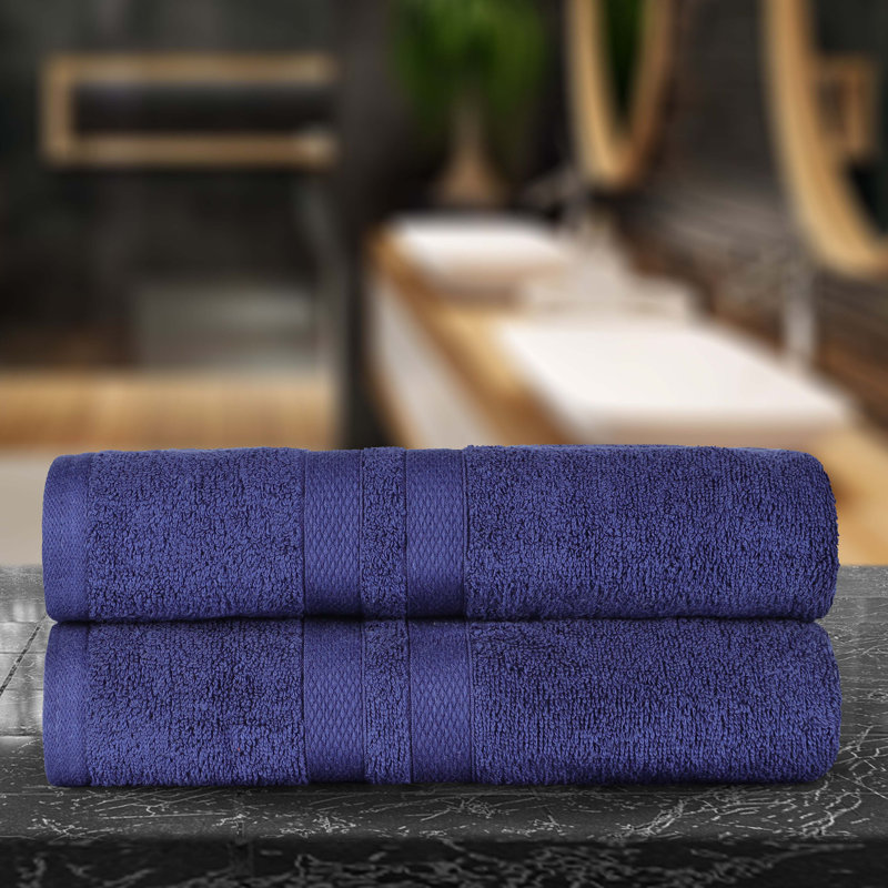 Ensemble de draps de bain 2 pièces 100% coton Rodivel, Marine
