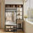 Hall Tree, 70.9 in Coat Rack with Shoe Bench & 2 Drawers, 3-in-1 Freestanding Shoe Rack Storage Organizer with Bookshelf & Wire Shelf, Steel Frame Entrance Coat Holder for Entry, Bedroom, Closet