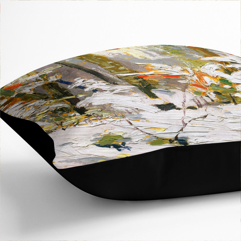 Winter Woodland Scatter Cushion, 55cm H x 55cm W x 20cm D, Black