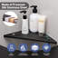 Serviteur de douche encastré en coin avec barre à serviettes et crochets, paquet de 2 (noir mat)-1080777202