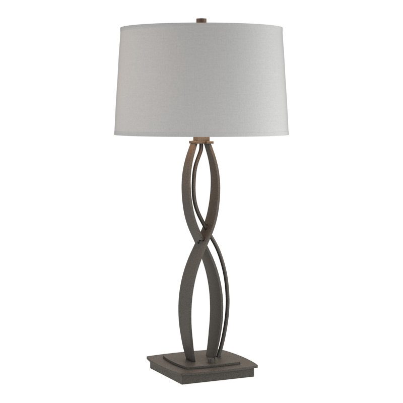 Almost Infinity Table Lamp, Natural Anna, Natural Iron