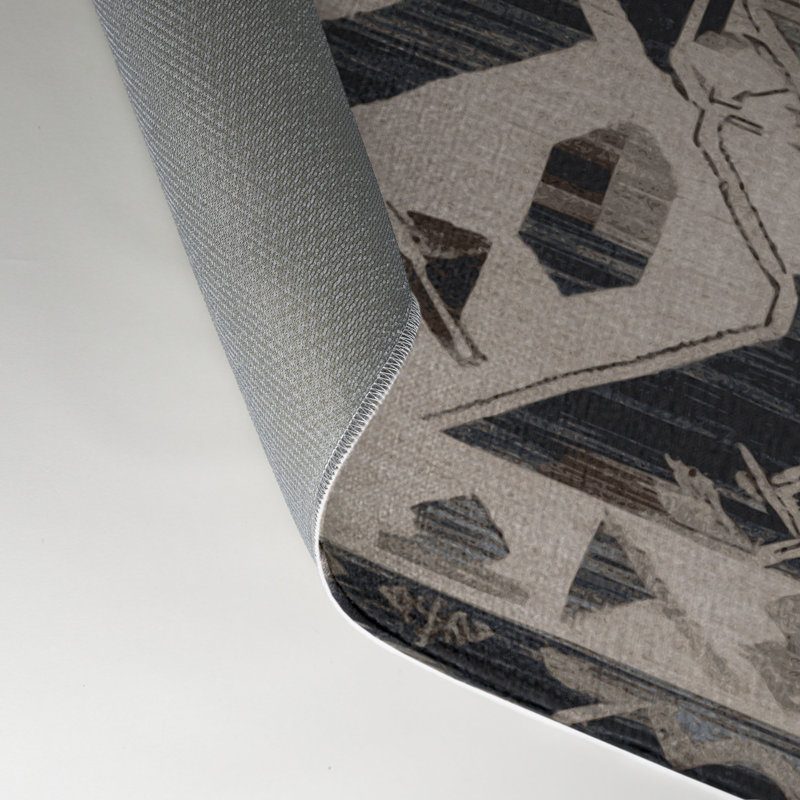Tapis turc intérieur et extérieur gris, Rectangle 9 pi x 12 pi