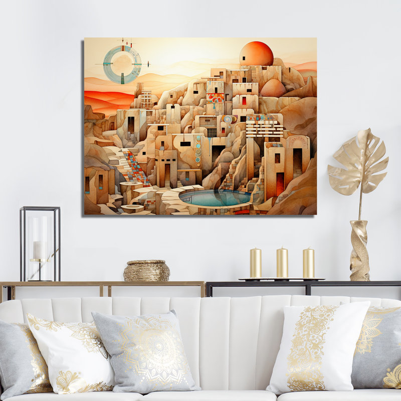 «Native Glorious City Landscape I», reproduction sur toile, H 12 po x l 20 po x P 1 po, Toile tendue