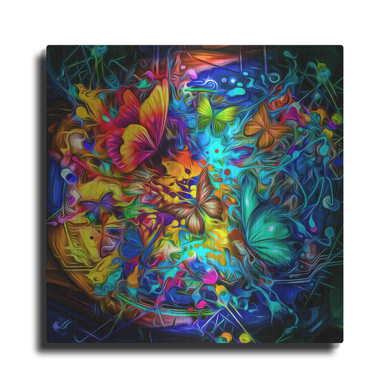 «Melting Pot», art mural en métal, H 24 po x l 24 po x P 0,13 po