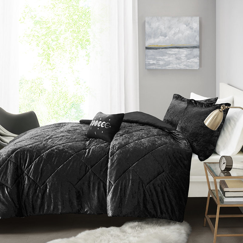 Housse de couette en velours double / grand - tissu rosé, coussin inclus, Édredon grand / double + 4 pièces supplémentair