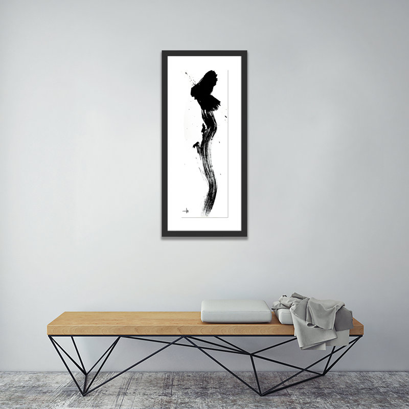 Frivolous Print by Johan Gert Manschot, Black, 60" H x 24" W x 2.5" D