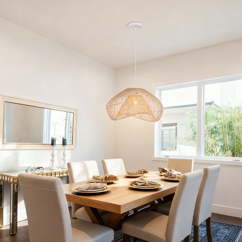 Luminaire suspendu en rotin novateur Boho