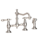 Chesterfield Kitchen Bridge Faucet with Side Spray