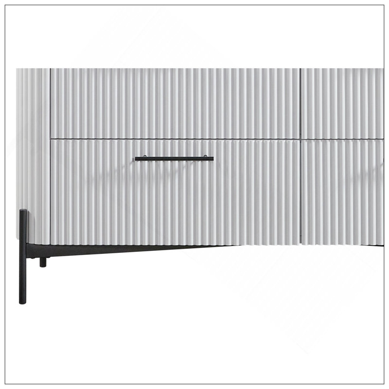 Commode 6 tiroirs - Blanc, Blanc